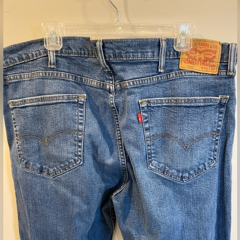 Levi’s 505 Straight Leg Denim Jeans Men’s 40x30 - Picture 4 of 4